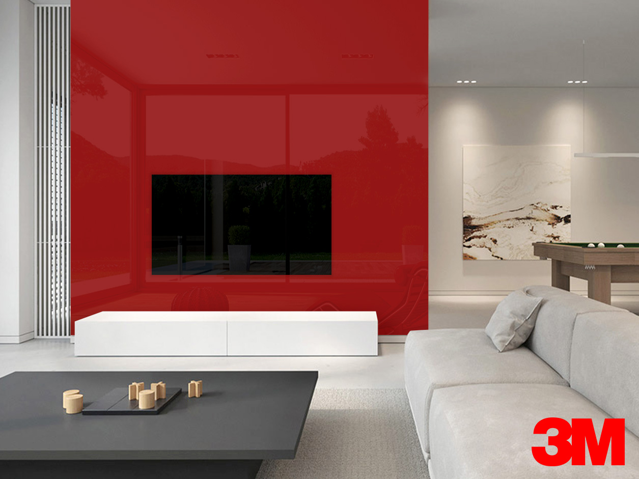 Revêtement décoratif DI-NOC 3M rouge glossy - Luminis Films